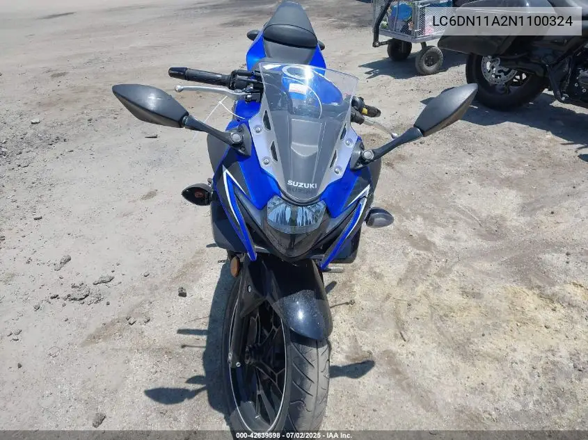 2022 Suzuki Gsx250R VIN: LC6DN11A2N1100324 Lot: 42639598