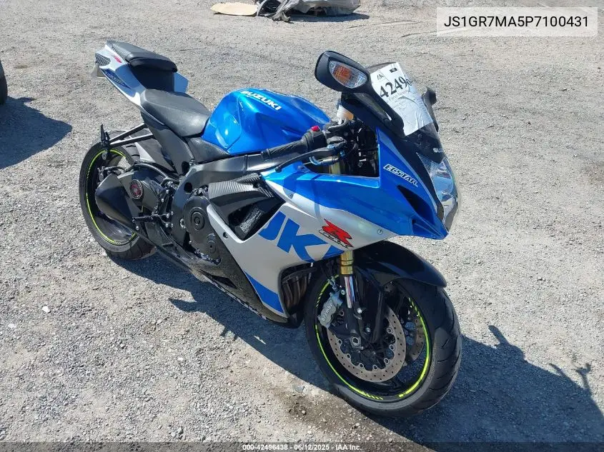 2023 Suzuki Gsx-R750 VIN: JS1GR7MA5P7100431 Lot: 42496438
