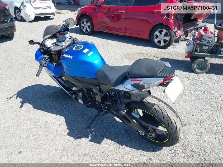 2023 Suzuki Gsx-R750 VIN: JS1GR7MA5P7100431 Lot: 42496438