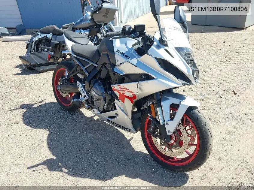 2024 Suzuki Gsx800 F VIN: JS1EM13B0R7100806 Lot: 42059597