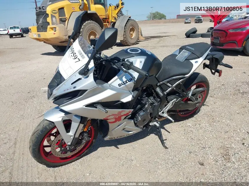 2024 Suzuki Gsx800 F VIN: JS1EM13B0R7100806 Lot: 42059597