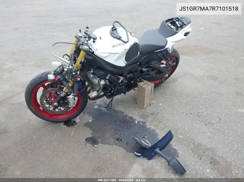 2024 Suzuki Gsx-R750 VIN: JS1GR7MA7R7101518 Lot: 42311385
