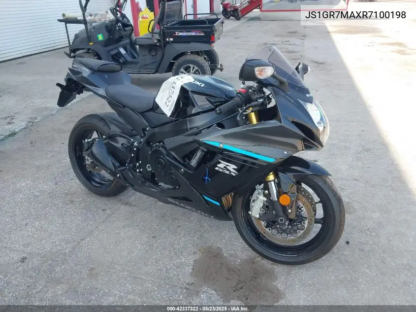 2024 Suzuki Gsx-R750 VIN: JS1GR7MAXR7100198 Lot: 42337322