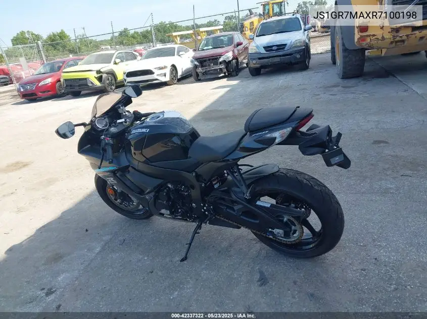 2024 Suzuki Gsx-R750 VIN: JS1GR7MAXR7100198 Lot: 42337322