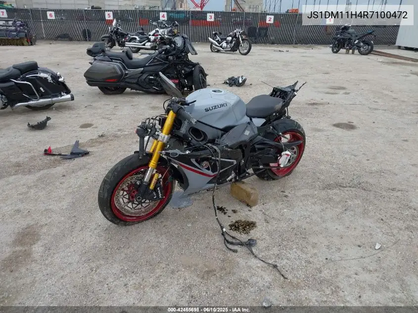 2024 Suzuki Gsx-R1000 R VIN: JS1DM11H4R7100472 Lot: 42465698