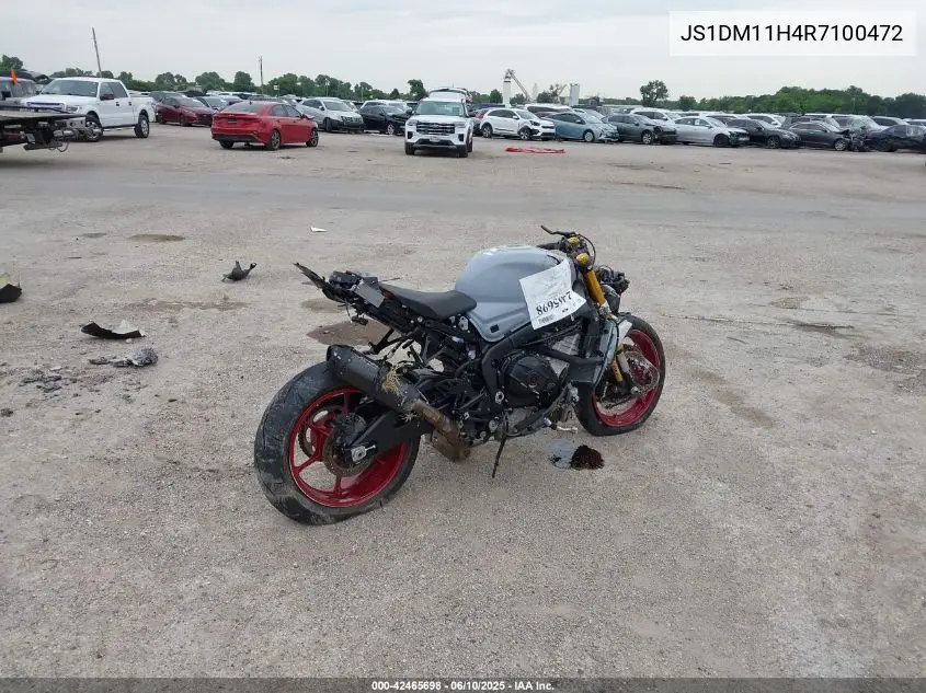 2024 Suzuki Gsx-R1000 R VIN: JS1DM11H4R7100472 Lot: 42465698