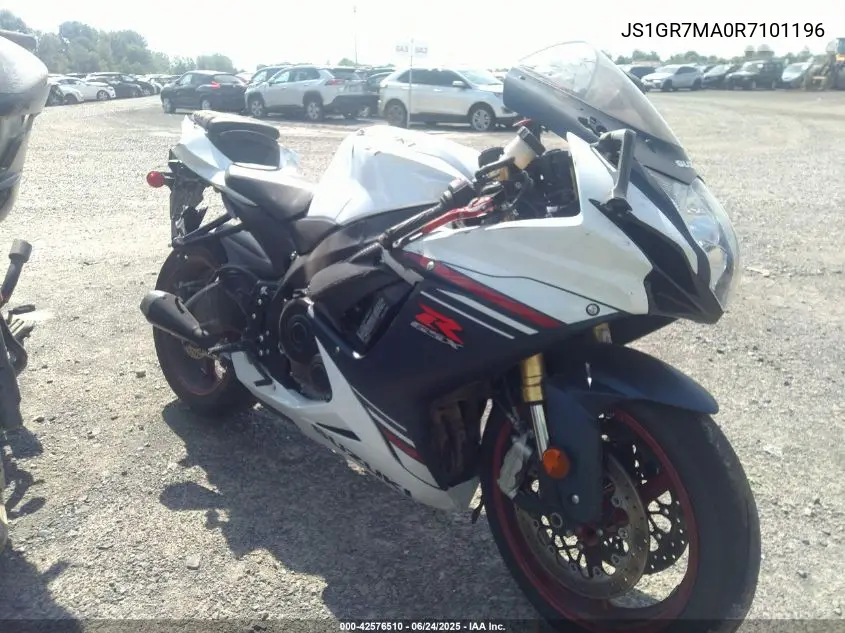 2024 Suzuki Gsx-R750 VIN: JS1GR7MA0R7101196 Lot: 42576510