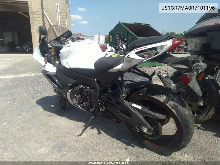 2024 Suzuki Gsx-R750 VIN: JS1GR7MA0R7101196 Lot: 42576510