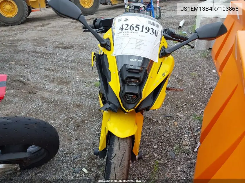 2024 Suzuki Gsx800 F VIN: JS1EM13B4R7103868 Lot: 42651930