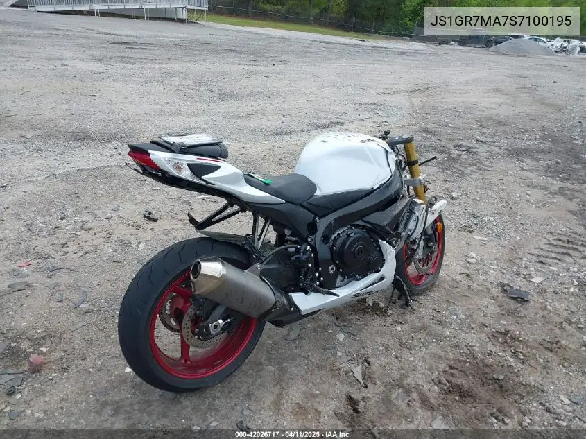 2025 Suzuki Gsx-R750 VIN: JS1GR7MA7S7100195 Lot: 42026717