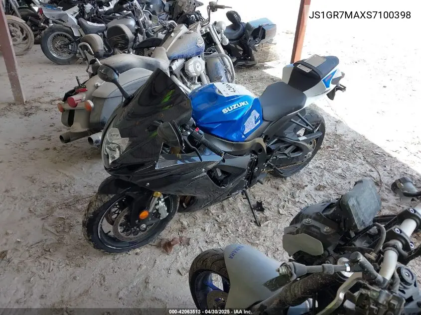 2025 Suzuki Gsx-R750 VIN: JS1GR7MAXS7100398 Lot: 42063513