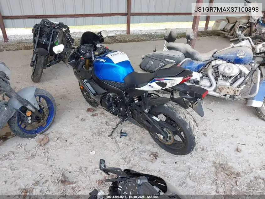 2025 Suzuki Gsx-R750 VIN: JS1GR7MAXS7100398 Lot: 42063513
