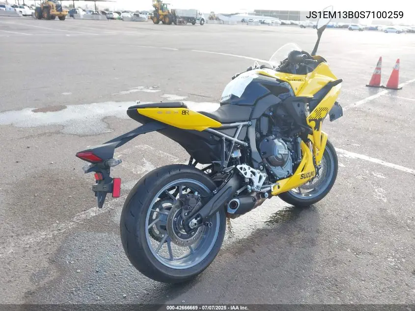 2025 Suzuki Gsx800 F VIN: JS1EM13B0S7100259 Lot: 42666669