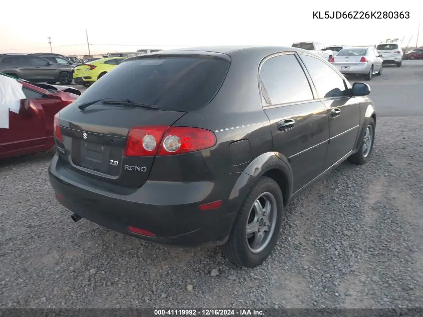 2006 Suzuki Reno Convenience VIN: KL5JD66Z26K280363 Lot: 41119992
