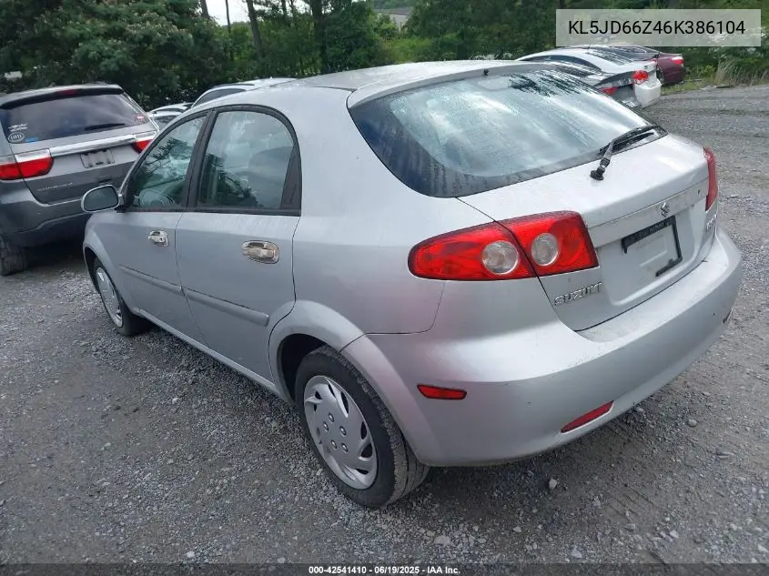 2006 Suzuki Reno Convenience VIN: KL5JD66Z46K386104 Lot: 42541410