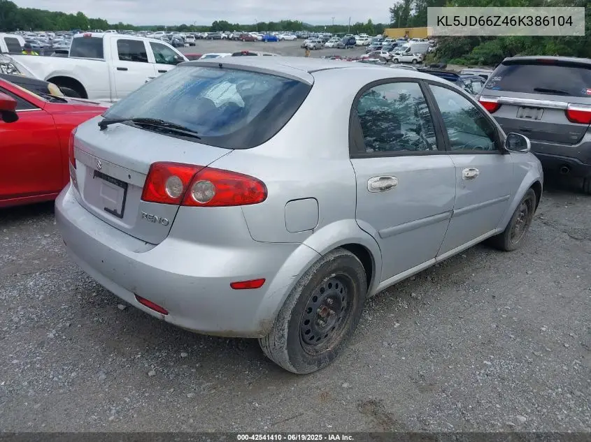 2006 Suzuki Reno Convenience VIN: KL5JD66Z46K386104 Lot: 42541410