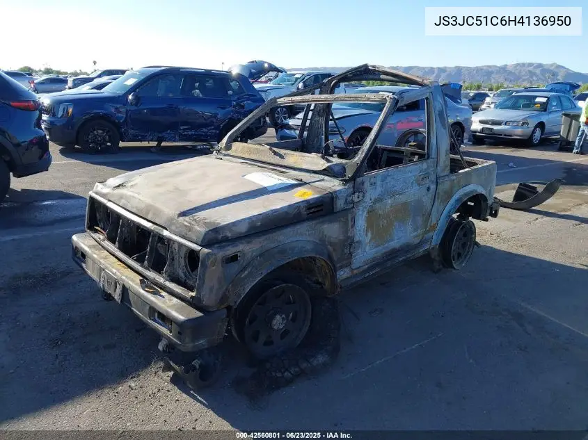 1987 Suzuki Samurai VIN: JS3JC51C6H4136950 Lot: 42560801