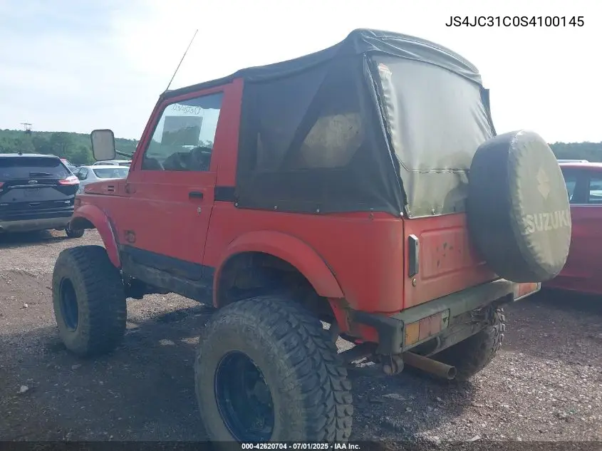1995 Suzuki Samurai Jl VIN: JS4JC31C0S4100145 Lot: 42620704