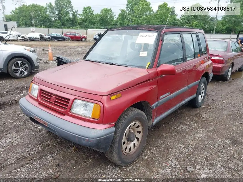 1995 Suzuki Sidekick Jx/Jlx VIN: JS3TD03V5S4103517 Lot: 42523051
