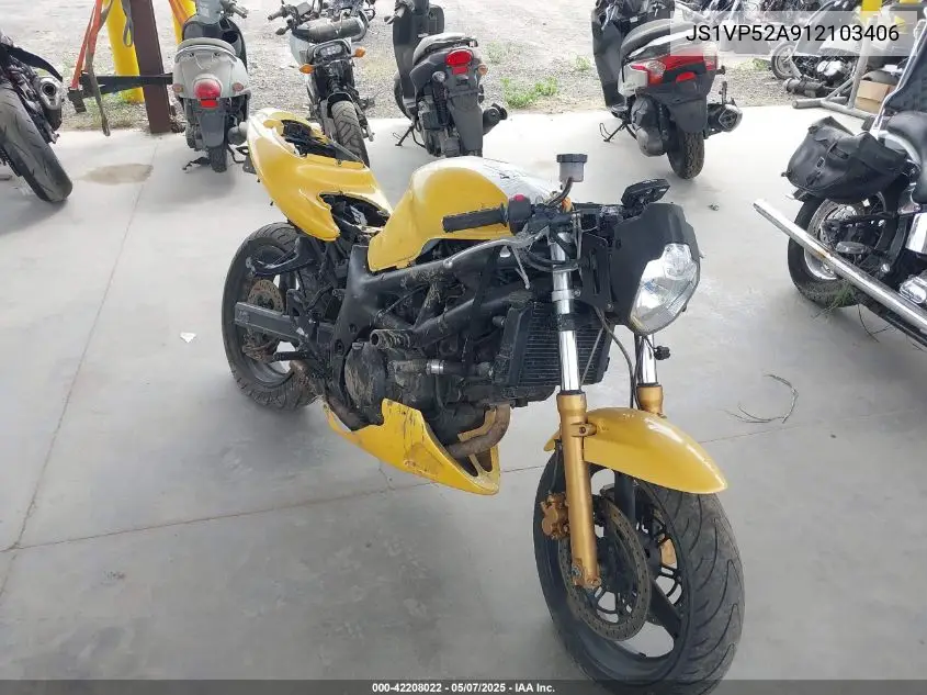 2001 Suzuki Sv650 S VIN: JS1VP52A912103406 Lot: 42208022