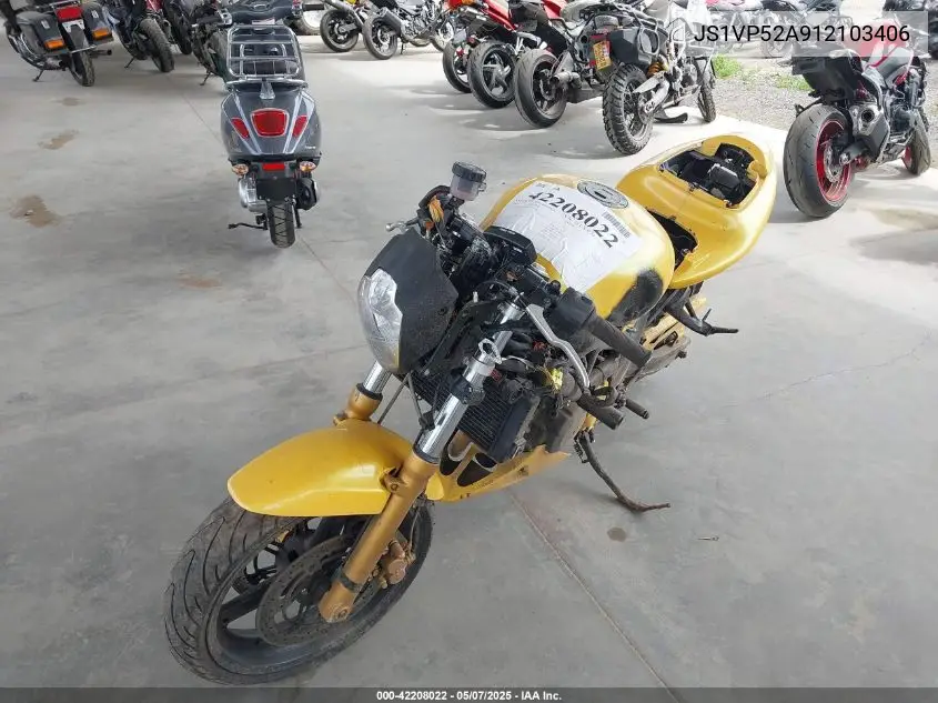 2001 Suzuki Sv650 S VIN: JS1VP52A912103406 Lot: 42208022