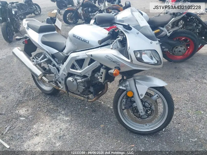 2003 Suzuki Sv650 VIN: JS1VP53A432102228 Lot: 12333350