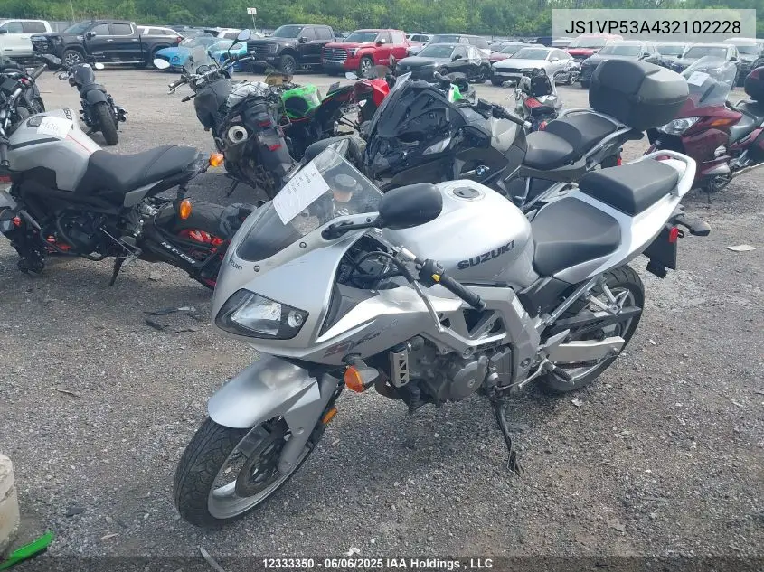 2003 Suzuki Sv650 VIN: JS1VP53A432102228 Lot: 12333350