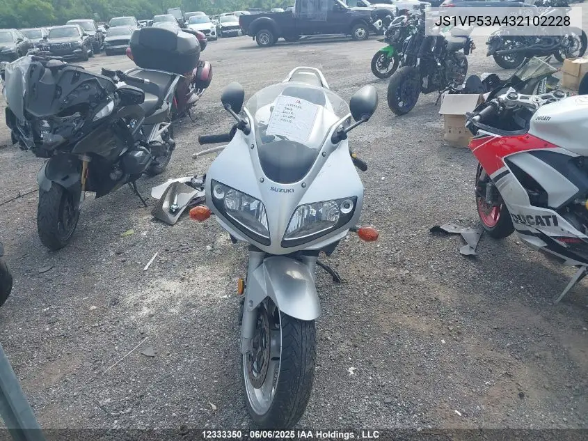 2003 Suzuki Sv650 VIN: JS1VP53A432102228 Lot: 12333350