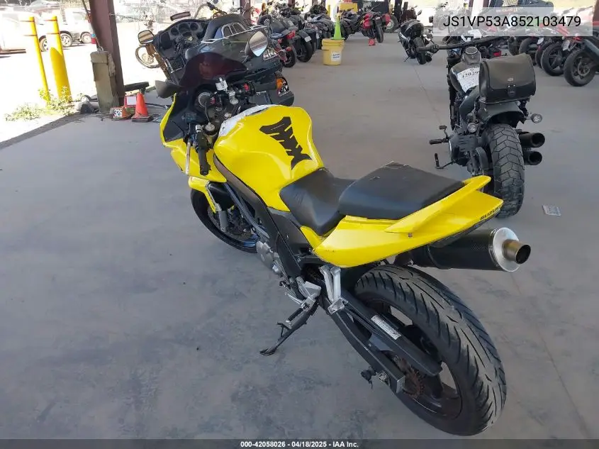 2005 Suzuki Sv650 VIN: JS1VP53A852103479 Lot: 42058026