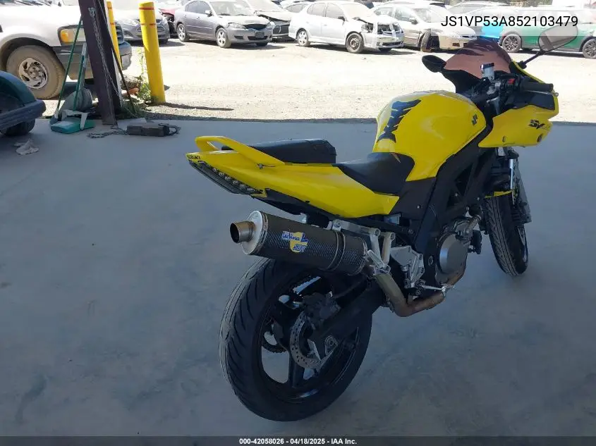 2005 Suzuki Sv650 VIN: JS1VP53A852103479 Lot: 42058026