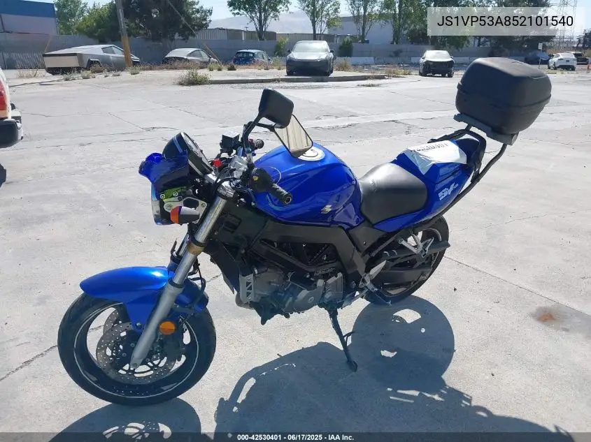 2005 Suzuki Sv650 VIN: JS1VP53A852101540 Lot: 42530401