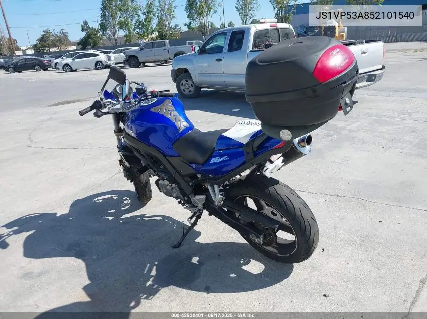 2005 Suzuki Sv650 VIN: JS1VP53A852101540 Lot: 42530401