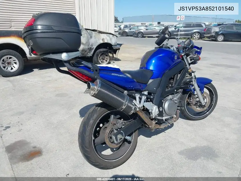 2005 Suzuki Sv650 VIN: JS1VP53A852101540 Lot: 42530401