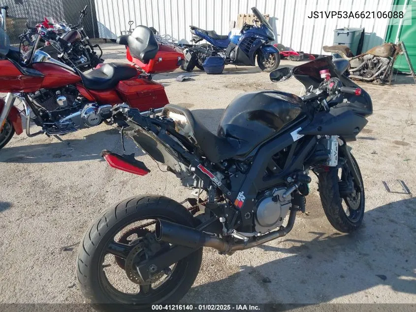 2006 Suzuki Sv650 VIN: JS1VP53A662106088 Lot: 41216140