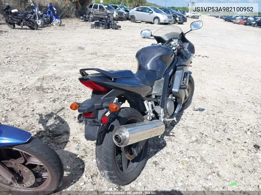 2008 Suzuki Sv650 VIN: JS1VP53A982100952 Lot: 42232065