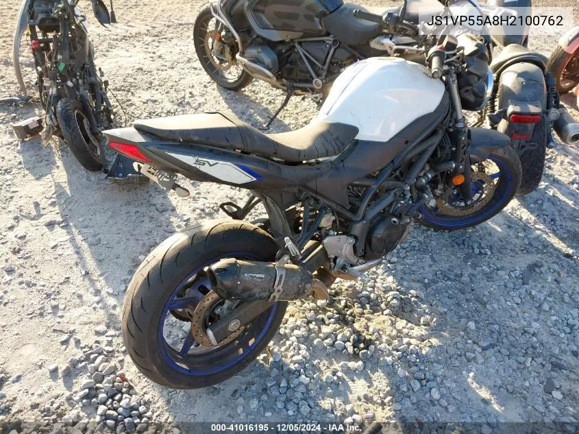 2017 Suzuki Sv650 VIN: JS1VP55A8H2100762 Lot: 41016195