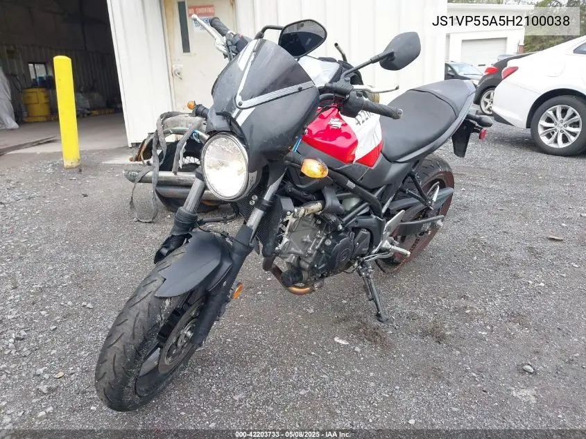 2017 Suzuki Sv650 VIN: JS1VP55A5H2100038 Lot: 42203733