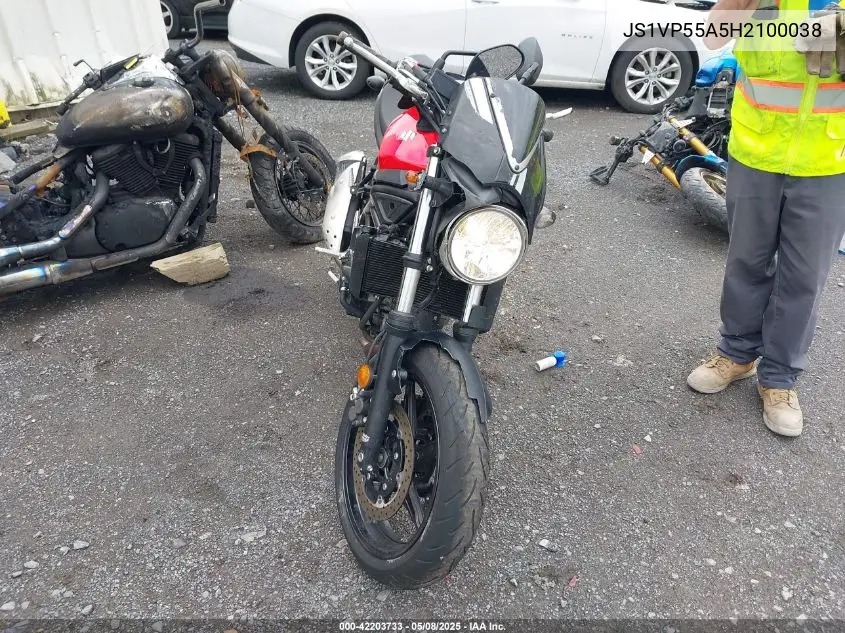 2017 Suzuki Sv650 VIN: JS1VP55A5H2100038 Lot: 42203733