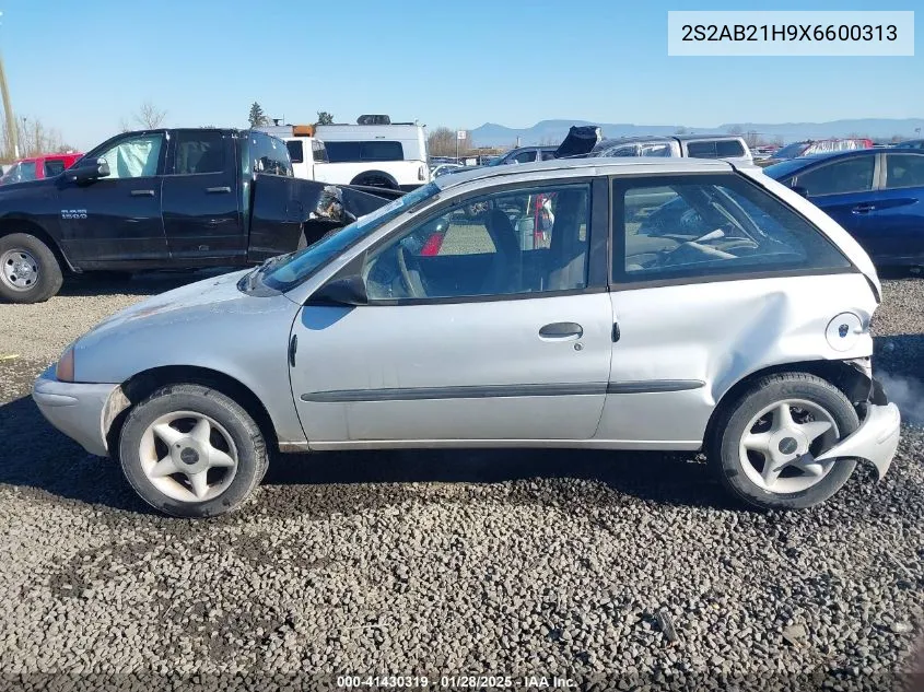 1999 Suzuki Swift VIN: 2S2AB21H9X6600313 Lot: 41430319