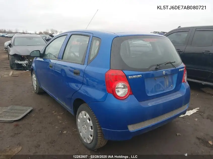 2010 Suzuki Swift VIN: KL5TJ6DE7AB080721 Lot: 12282807