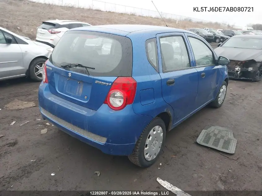 2010 Suzuki Swift VIN: KL5TJ6DE7AB080721 Lot: 12282807