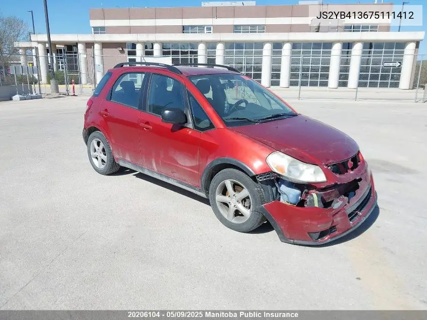 2007 Suzuki Sx4 Jlx VIN: JS2YB413675111412 Lot: 20206104