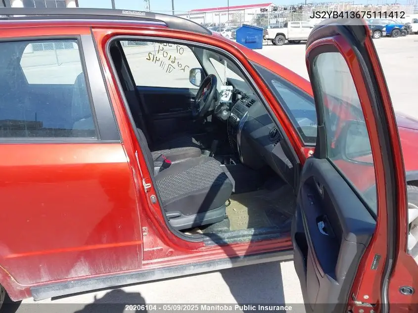 2007 Suzuki Sx4 Jlx VIN: JS2YB413675111412 Lot: 20206104