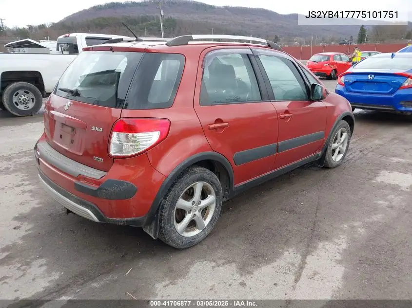 2007 Suzuki Sx4 Sport VIN: JS2YB417775101751 Lot: 41706877