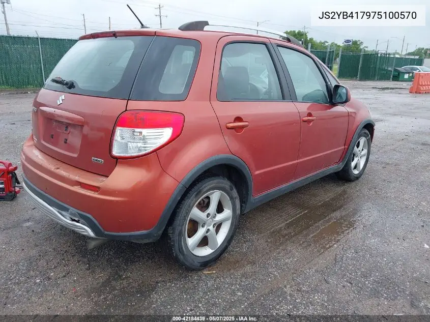 2007 Suzuki Sx4 Sport VIN: JS2YB417975100570 Lot: 42184439