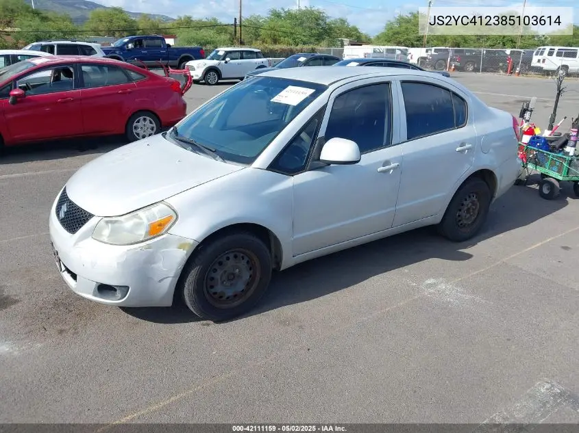 2008 Suzuki Sx4 VIN: JS2YC412385103614 Lot: 42111159