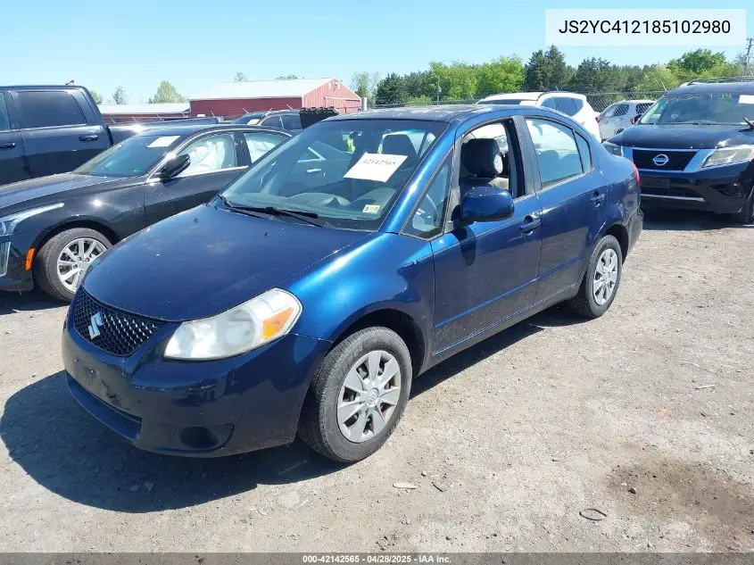 2008 Suzuki Sx4 VIN: JS2YC412185102980 Lot: 42142565