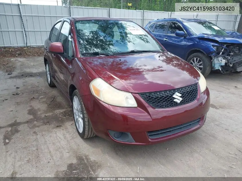 2008 Suzuki Sx4 Sport Convenience/Sport Road Trip Edition Touring 2 VIN: JS2YC415985103420 Lot: 42197423