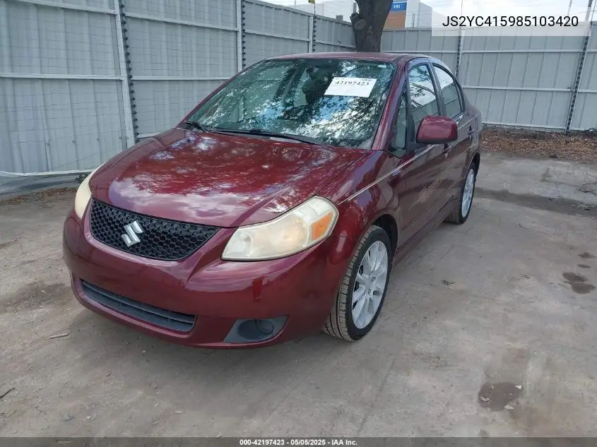 2008 Suzuki Sx4 Sport Convenience/Sport Road Trip Edition Touring 2 VIN: JS2YC415985103420 Lot: 42197423