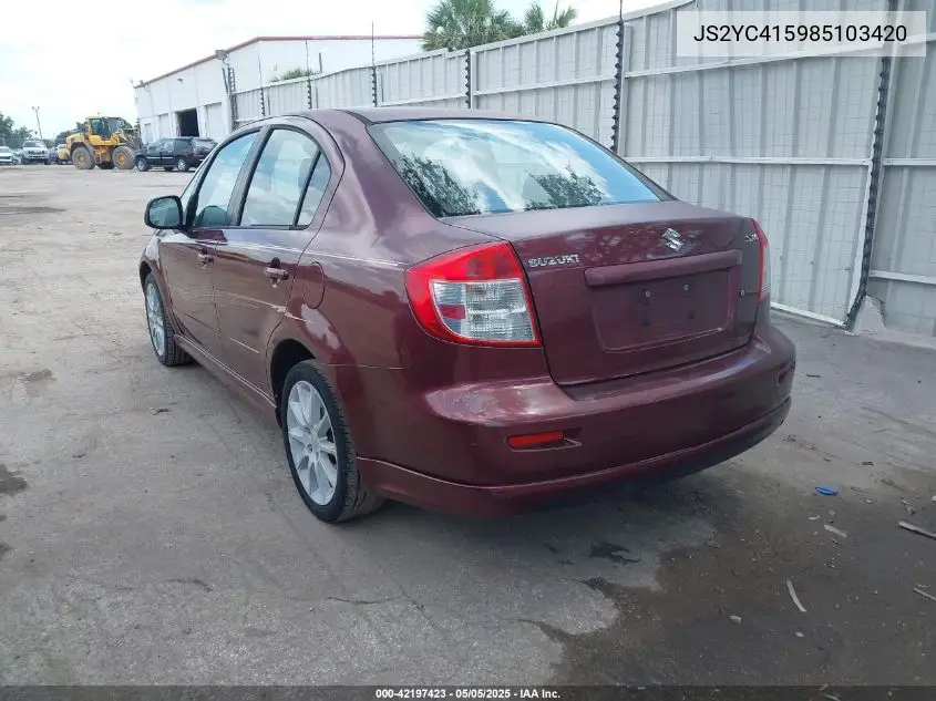 2008 Suzuki Sx4 Sport Convenience/Sport Road Trip Edition Touring 2 VIN: JS2YC415985103420 Lot: 42197423